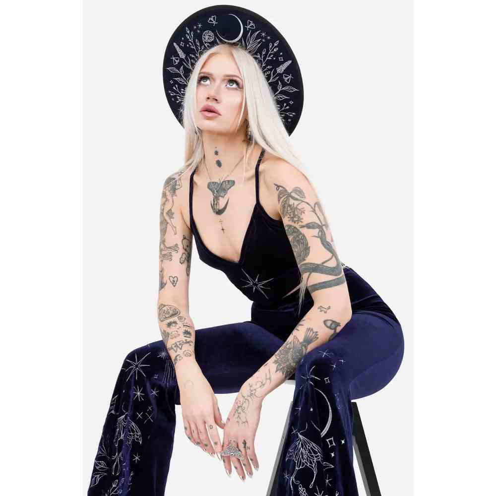 Restyle - STELLAR GLOW Fedora hut - Dunkelblau